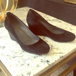 Suede Calvin Klein Black Wedges